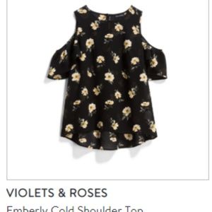 Violets & Roses Emberly Cold Shoulder Top